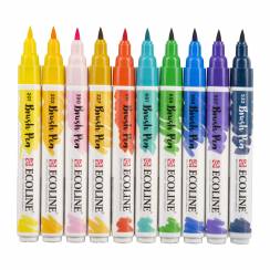 Акварельные маркеры Ecoline Brush Pen в наборе 10 цветов "Иллюстратор"
