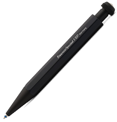 Ручка шариковая Kaweco Special S Black 1 мм алюминий в футляре черная