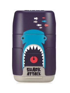 Ластик-точилка Milan Capsule Shark Attack 1 отверстие ассорти