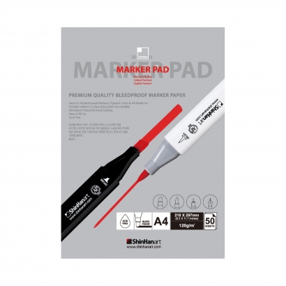 Альбом для маркеров Touch Marker Pad Premium А4 / 50 листов / 120 гм